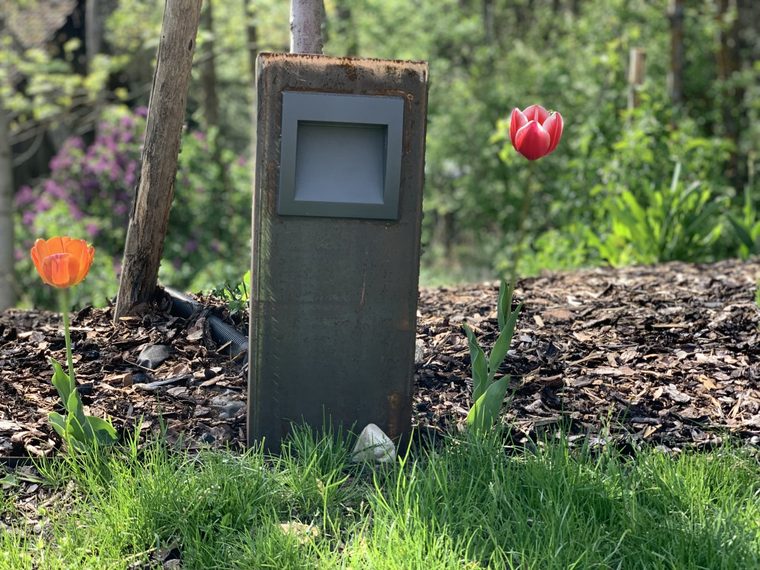 Gartenlampe aus Cortenstahl
